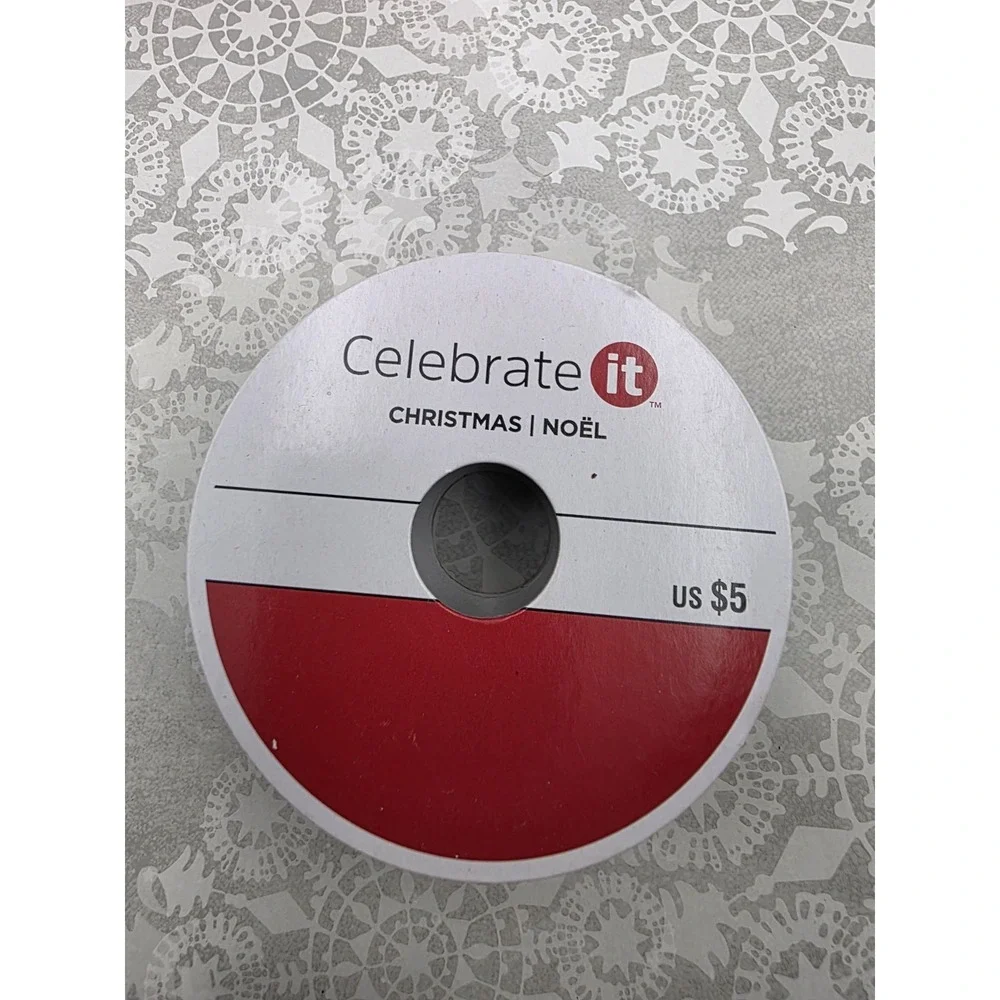 5 New Rolls Christmas Gingerbread Man Ribbon Red‎ Green Wreath Gift Crafting